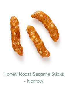 1/40 LB Narrow Honey Roasted Sesame Sticks 3/4 inch long product image